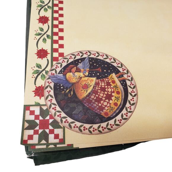 Jim Shore Winter Angel Christmas Paper 48 Sheets Christmas Stationary - Picture 8 of 10